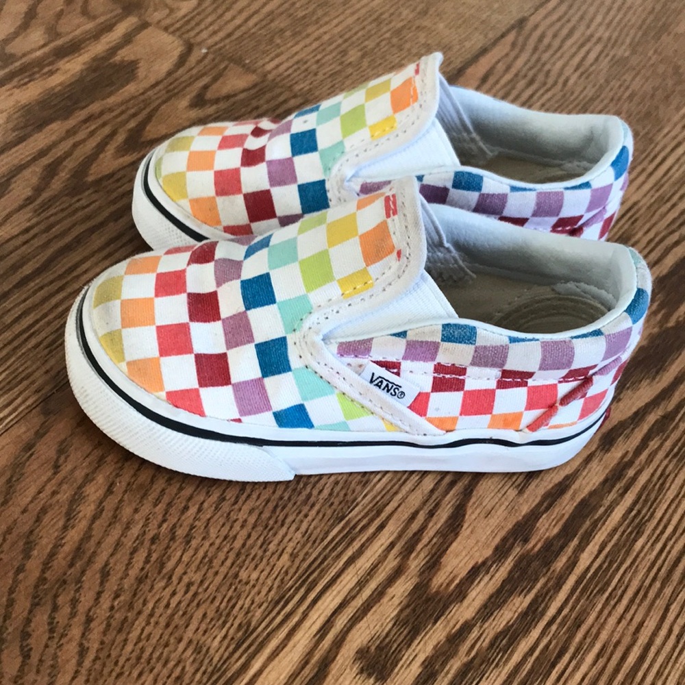 Toddler Size 5 Vans Multi Color Slip-ons